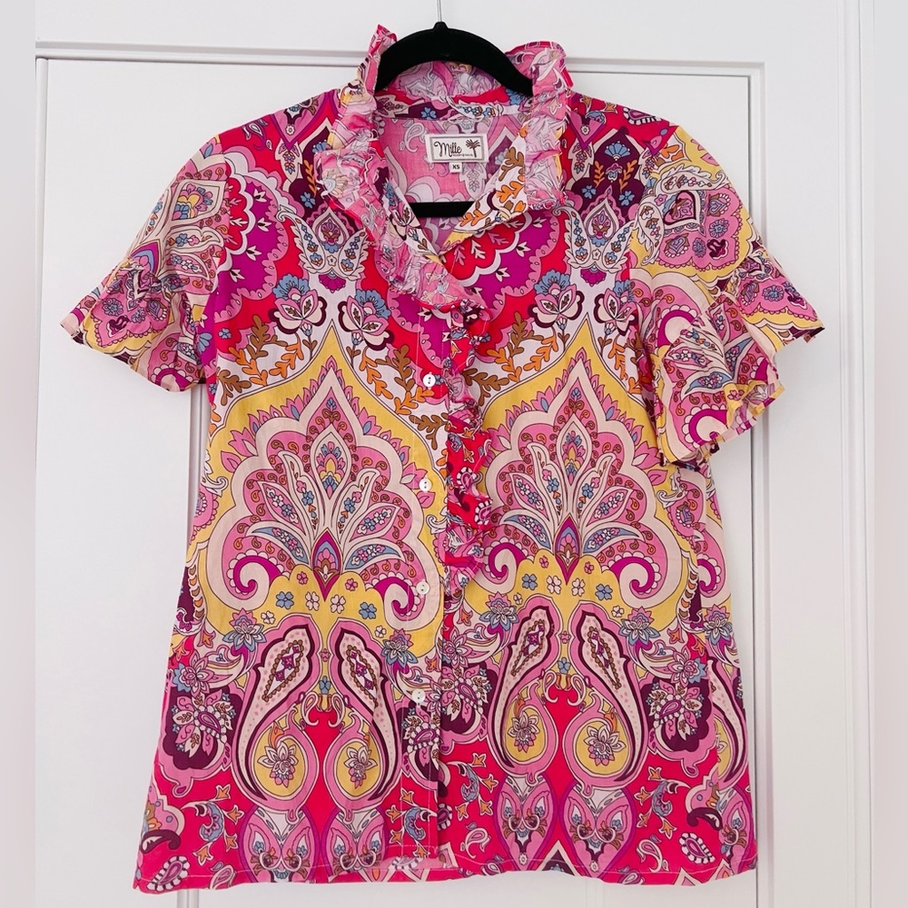 Mille Paisley Vanessa ruffle Blouse